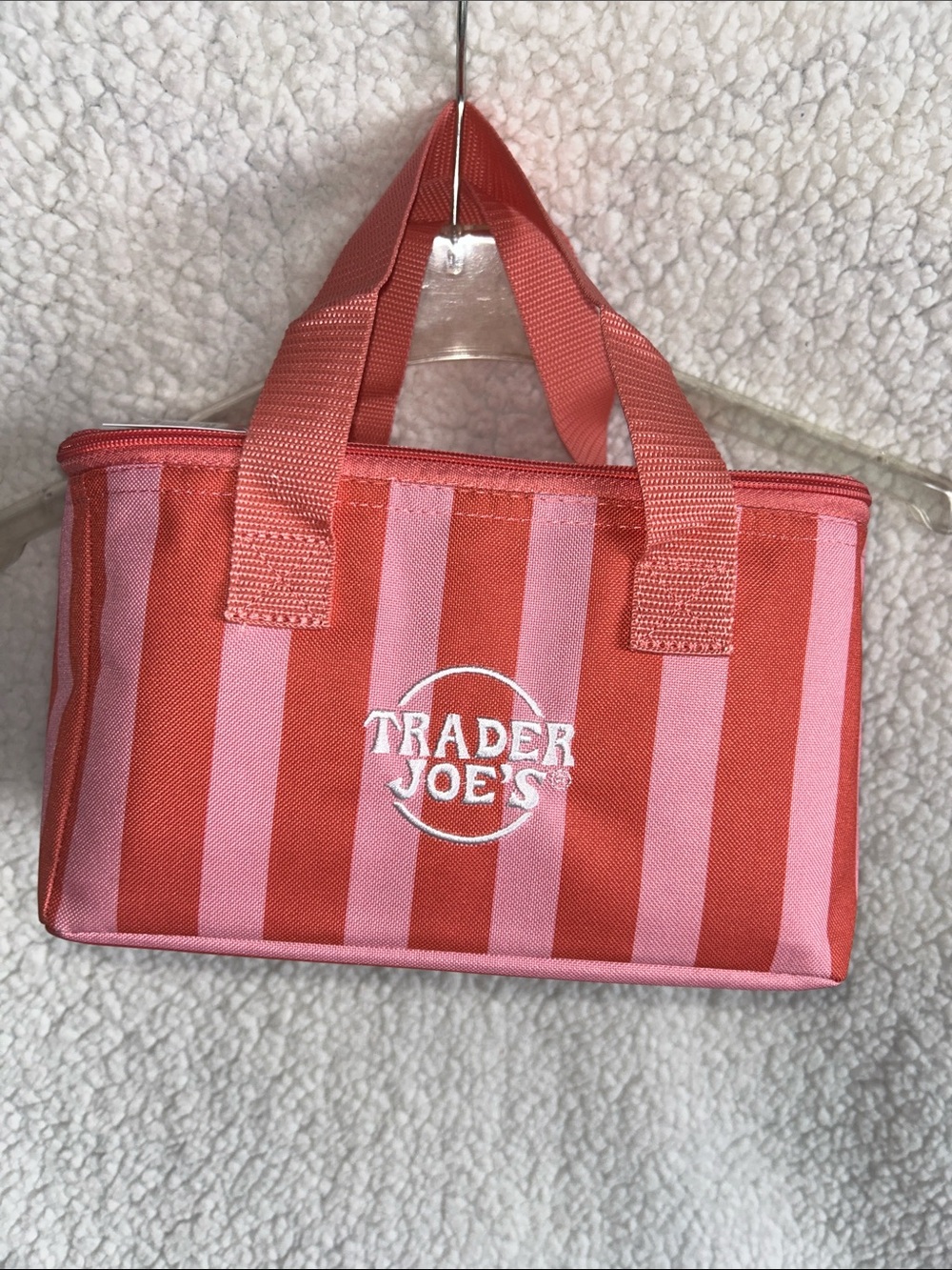 Trader Joe’s Striped Pink & Coral Mini Insulated Bag